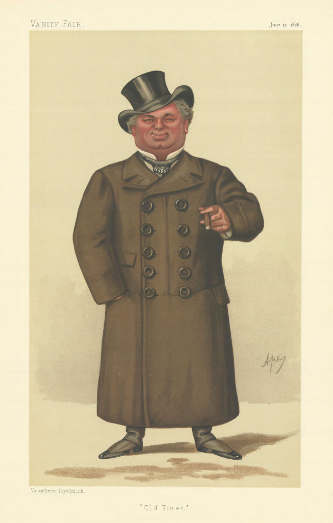 VANITY FAIR SPY CARTOON James Selby 'Old Times' Coaching carriages. By Ape 1886