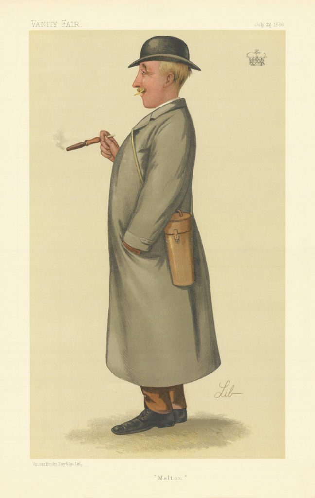 VANITY FAIR SPY CARTOON Lord Hastings 'Melton' Sussex. By Lib 1886 old print
