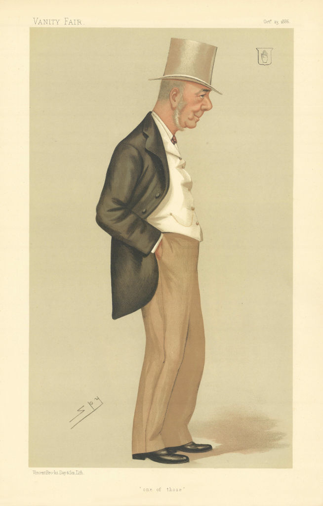 VANITY FAIR SPY CARTOON Sir Walter Barttelot 'one of those' Sussex 1886 print