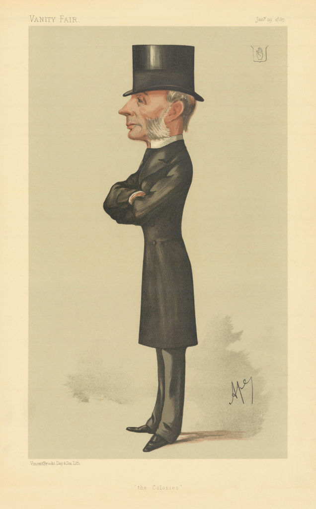 Associate Product VANITY FAIR SPY CARTOON Sir Henry Thurstan Holland 'the Colonies' Law. Ape 1887