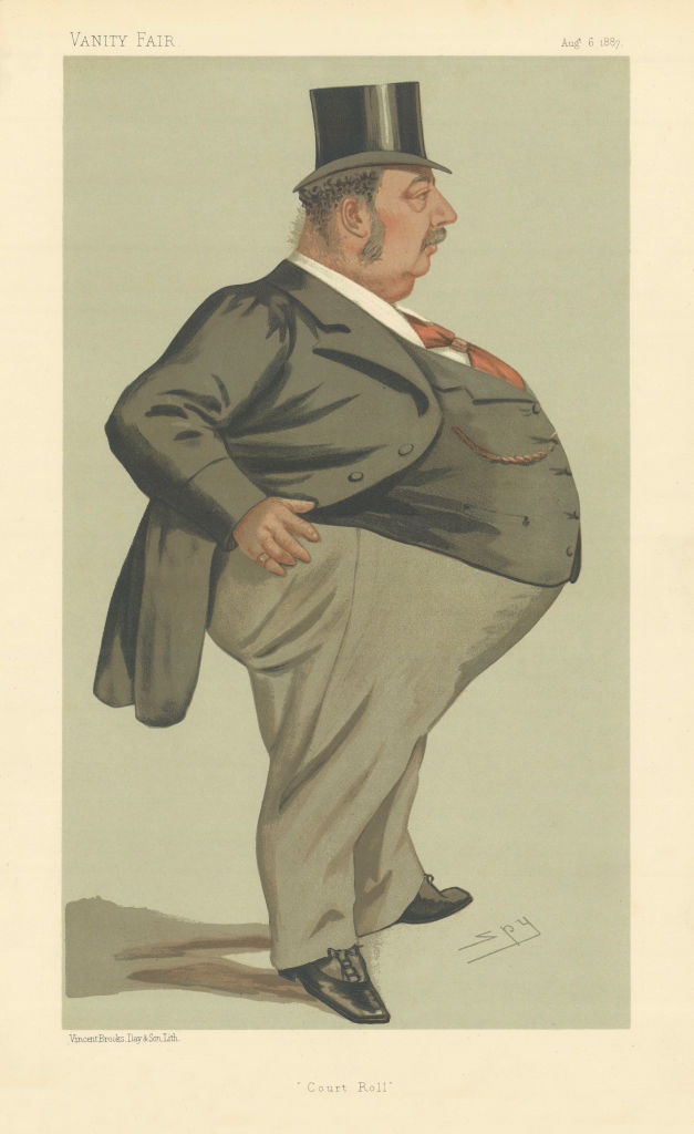 Associate Product VANITY FAIR SPY CARTOON Charles Isaac Elton QC 'Court Roll' Law 1887 old print