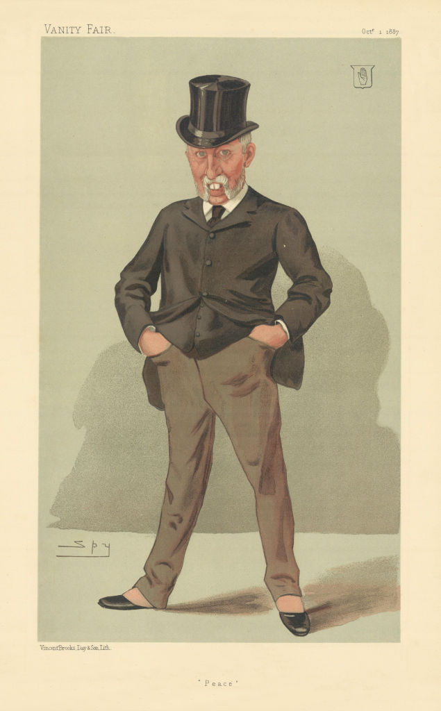 Associate Product VANITY FAIR SPY CARTOON Joseph Whitwell Pease 'Peace' Durham MP. Banking 1887
