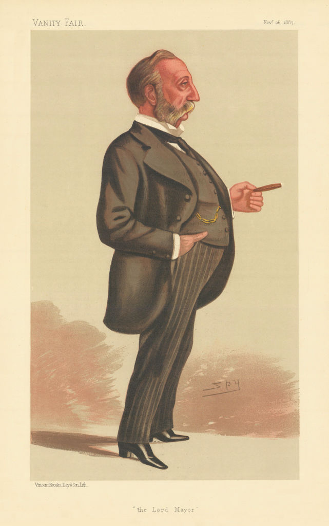 VANITY FAIR SPY CARTOON Alderman Polydore de Keyser 'the Lord Mayor' London 1887