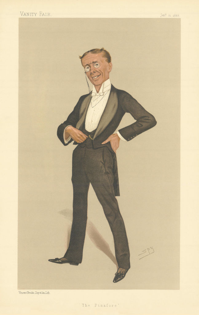 VANITY FAIR SPY CARTOON George Grossmith 'The Pinafore'. Composer Theatre 1888