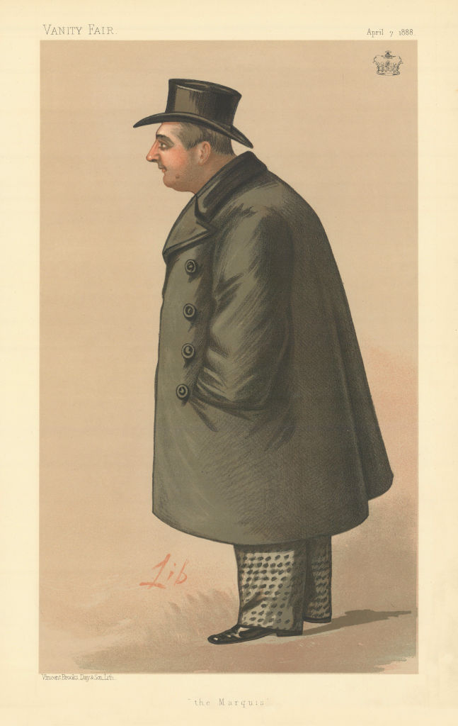 VANITY FAIR SPY CARTOON Henry Brudenell-Bruce, 'the Marquis' of Ailesbury 1888
