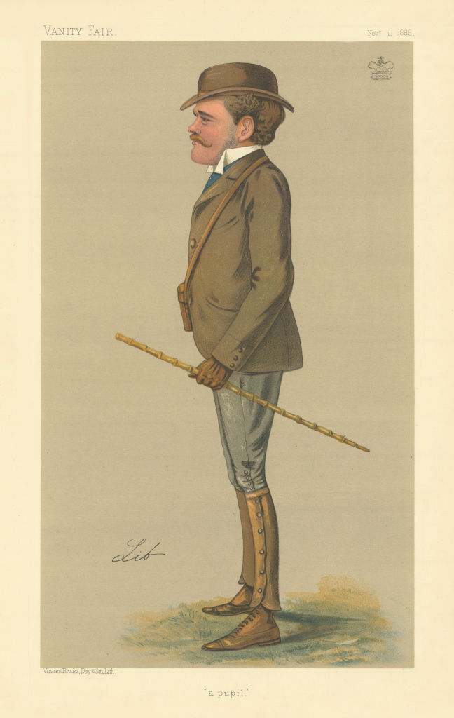 Associate Product VANITY FAIR SPY CARTOON Lord Rodney 'a pupil' Horses. By Lib 1888 old print