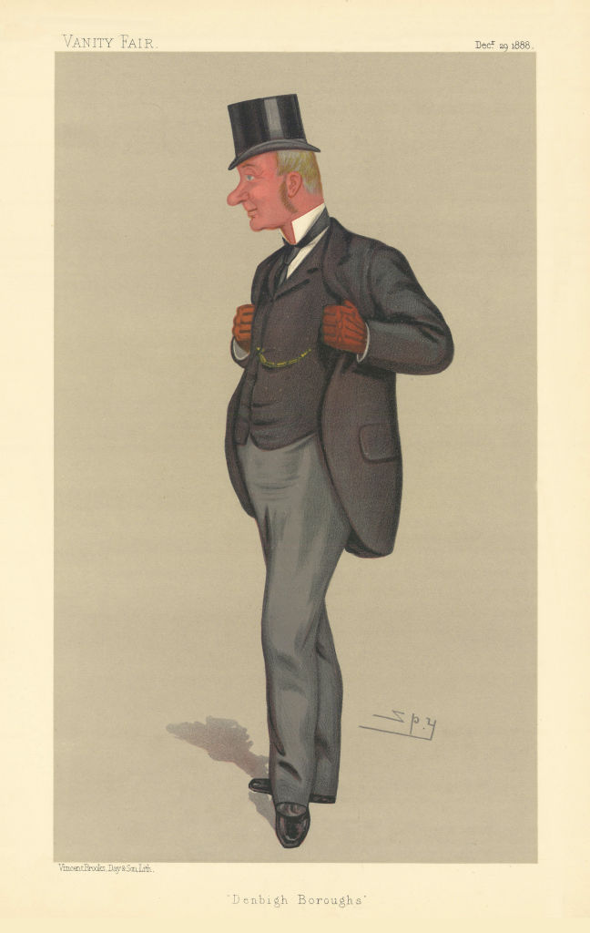 VANITY FAIR SPY CARTOON George Thomas Kenyon 'Denbigh Boroughs' Wales 1888