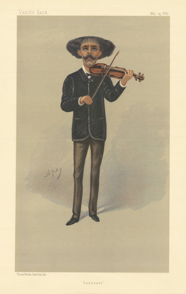 Associate Product VANITY FAIR SPY CARTOON Sen Pablo de Sarasate. Violinist Music. By Ape 1889