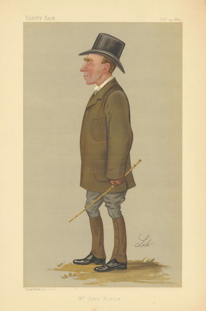 VANITY FAIR SPY CARTOON Mr John Porter. Horse racing trainer. By Lib 1889