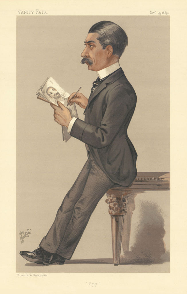 VANITY FAIR CARTOON Leslie Matthew Ward 'Spy' Artist. By PAL 1889 old print