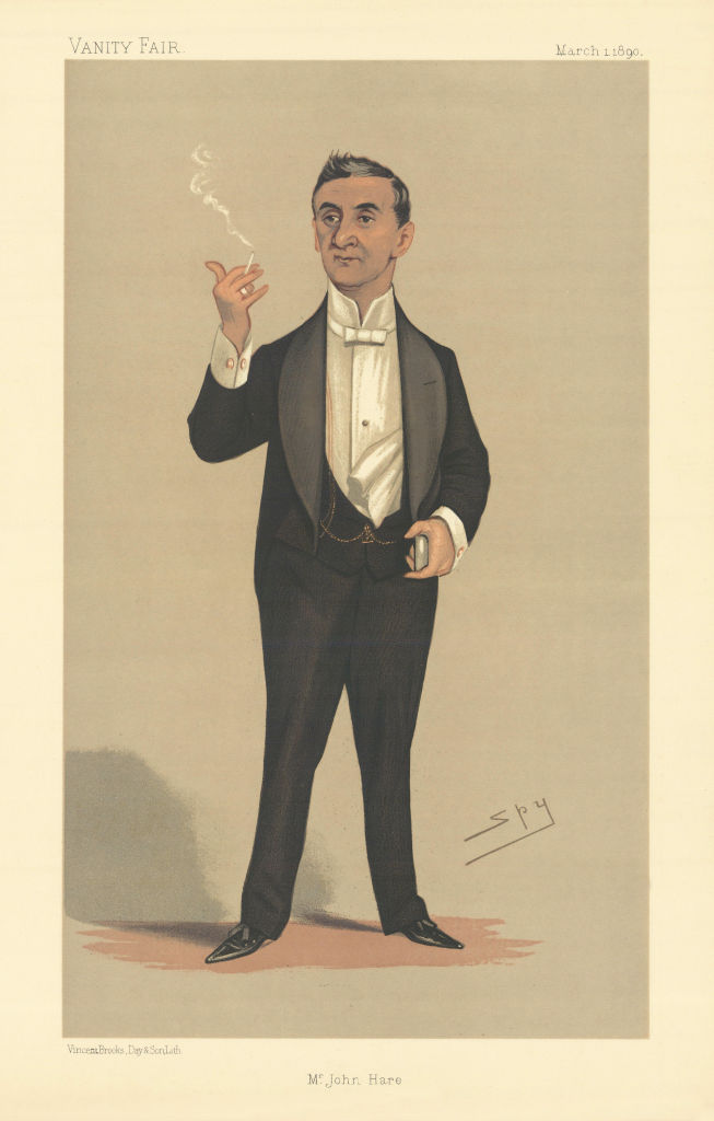 VANITY FAIR SPY CARTOON 'Mr John Hare'. Actor & theatre manager 1890 old print
