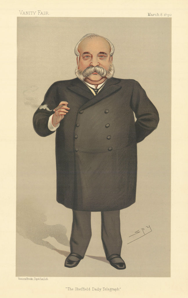 VANITY FAIR SPY CARTOON WC Leng 'The Sheffield Daily Telegraph' Newspapers 1890