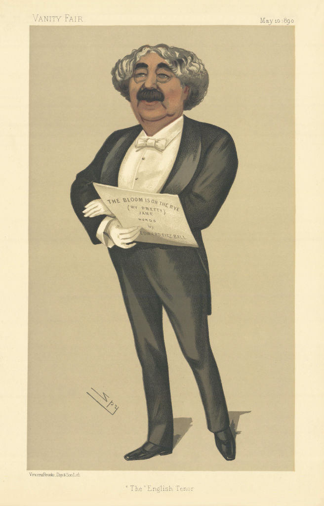VANITY FAIR SPY CARTOON John Sims Reeves 'The 'English Tenor'' Music Tenor 1890