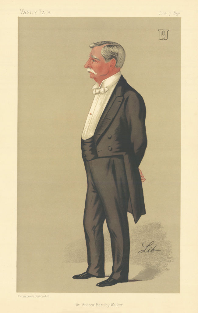 VANITY FAIR SPY CARTOON Sir Andrew Barclay Walker. Warrington Beer 1890 print