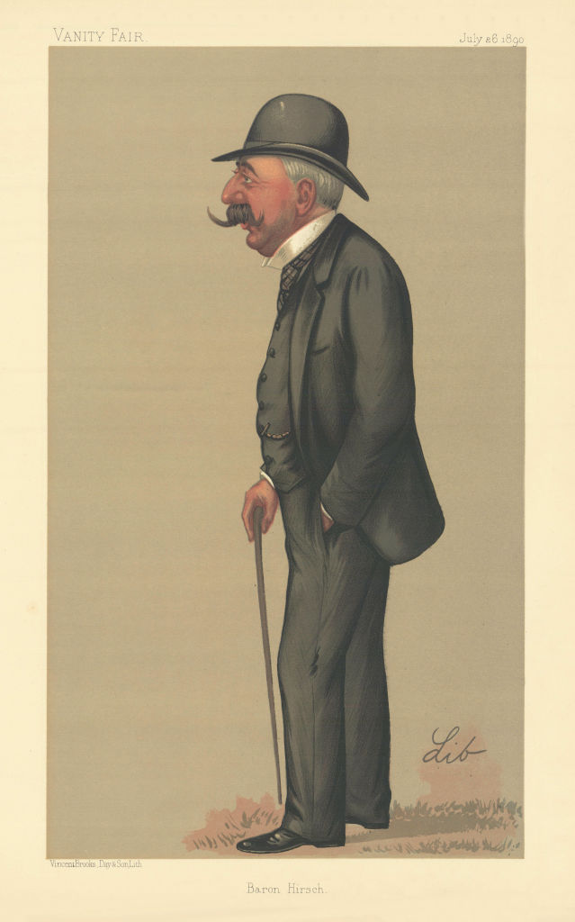 VANITY FAIR SPY CARTOON Maurice Baron Hirsch. German-Jewish philanthropist 1890