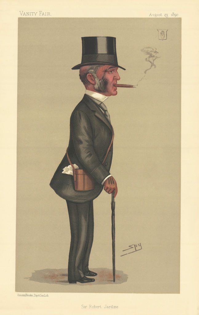 VANITY FAIR SPY CARTOON Sir Robert Jardine. Hong Kong. Turf Devotees 1890