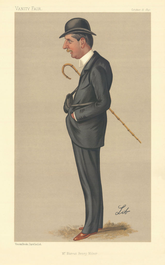VANITY FAIR SPY CARTOON Mr Marcus Henry Milner. Finance. Lib 1890 old print