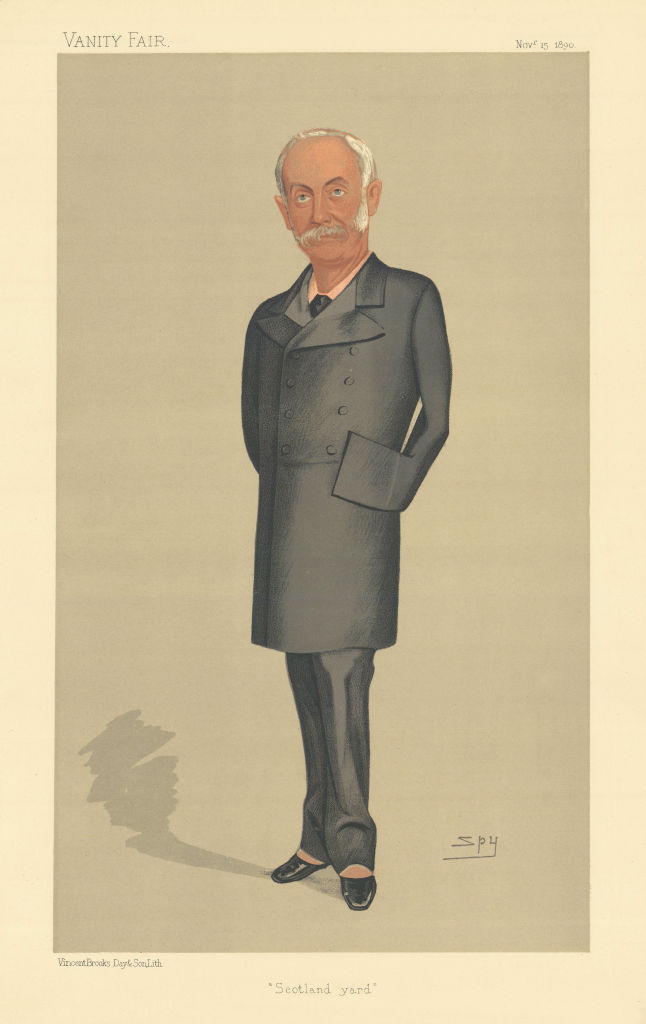 VANITY FAIR SPY CARTOON Sir Edward Bradford 'Scotland Yard' Police 1890 print