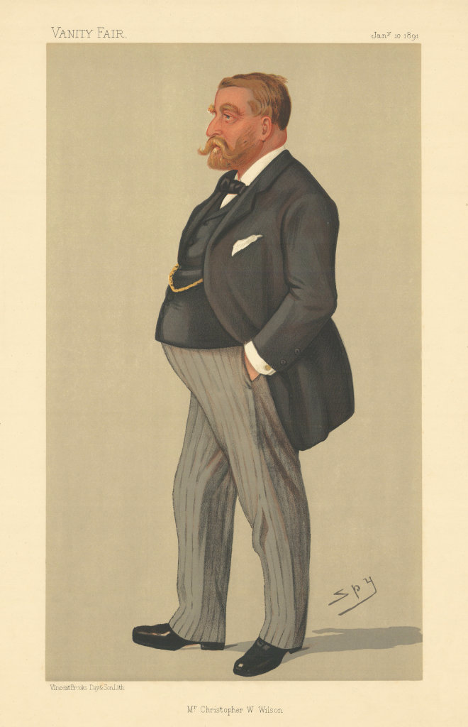 VANITY FAIR SPY CARTOON Christopher Wyndham Wilson. Westmoreland 1891 print