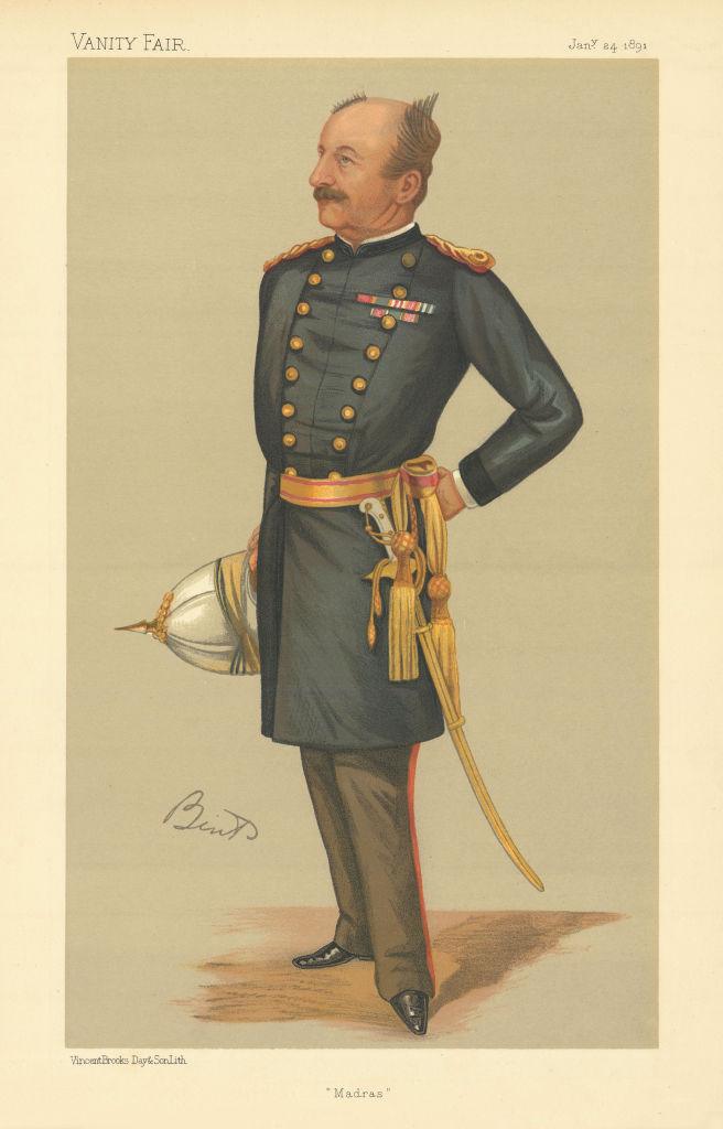 VANITY FAIR SPY CARTOON General Sir James Charlemagne Dormer 'Madras'. BINT 1891