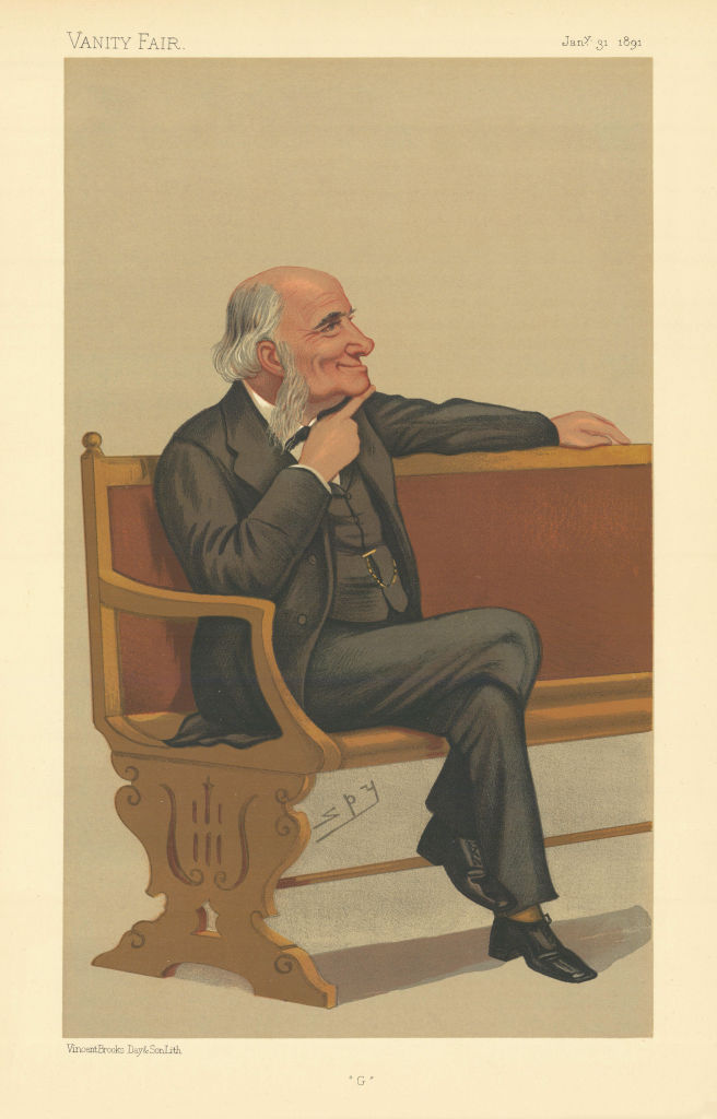 VANITY FAIR SPY CARTOON Sir George Grove. Music 1891 old antique print picture
