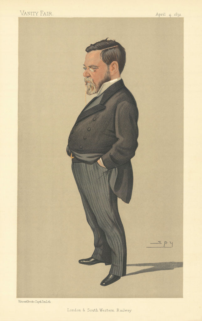 VANITY FAIR SPY CARTOON Charles Scotter 'London & South Western Railway' 1891