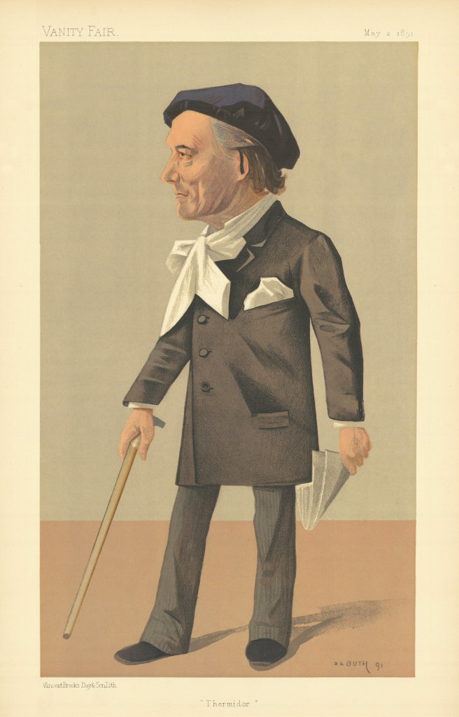 VANITY FAIR SPY CARTOON Victorien Sardou 'Thermidor' Playwright Dramatist 1891