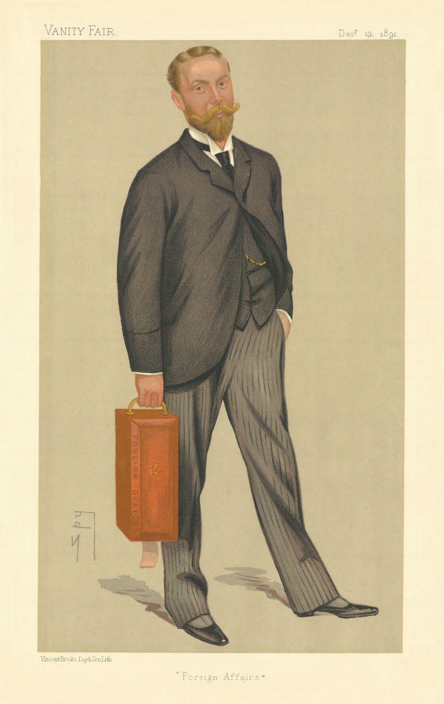 VANITY FAIR SPY CARTOON James William Lowther 'Foreign Affairs' Cumbria 1891