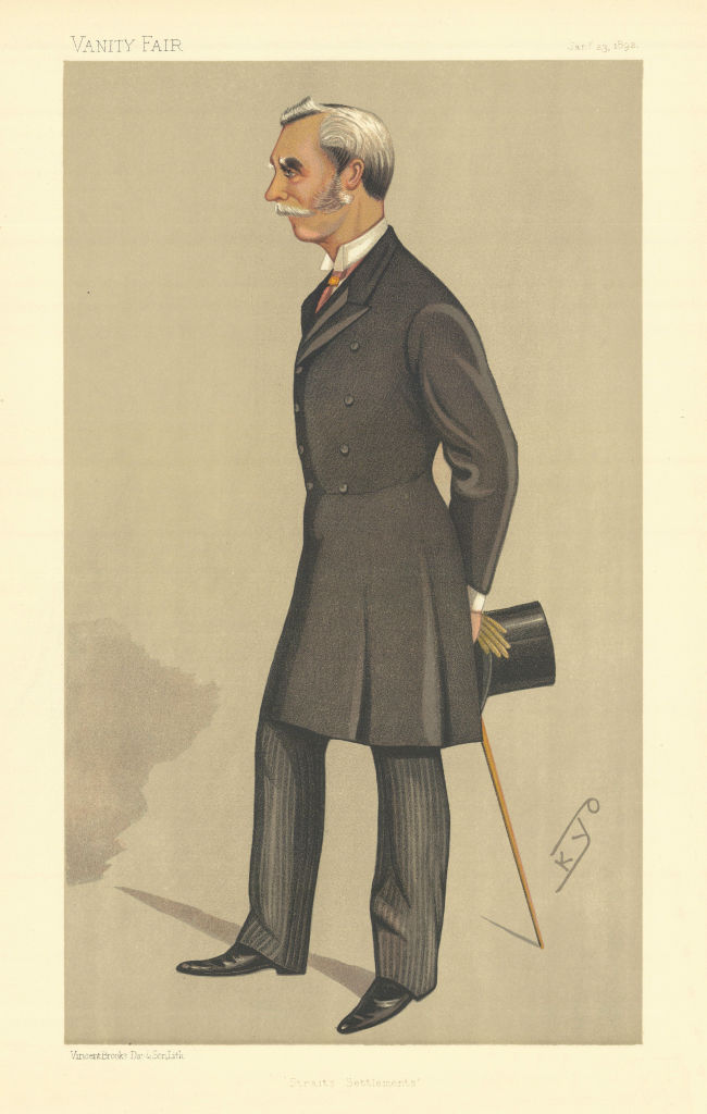 VANITY FAIR SPY CARTOON Cecil Clementi Smith 'Straits Settlements'. KYO 1892