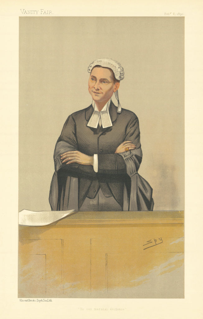 Associate Product VANITY FAIR SPY CARTOON Charles Willie Mathews 'He can marshal evidence' 1892