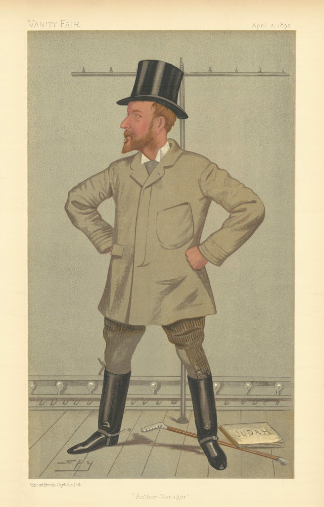 VANITY FAIR SPY CARTOON Henry Arthur Jones 'Author-Manager' Playwright 1892