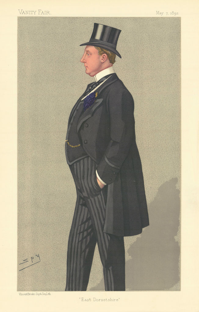 Associate Product VANITY FAIR SPY CARTOON Humphrey Napier Sturt 'East Dorsetshire' MP 1892 print