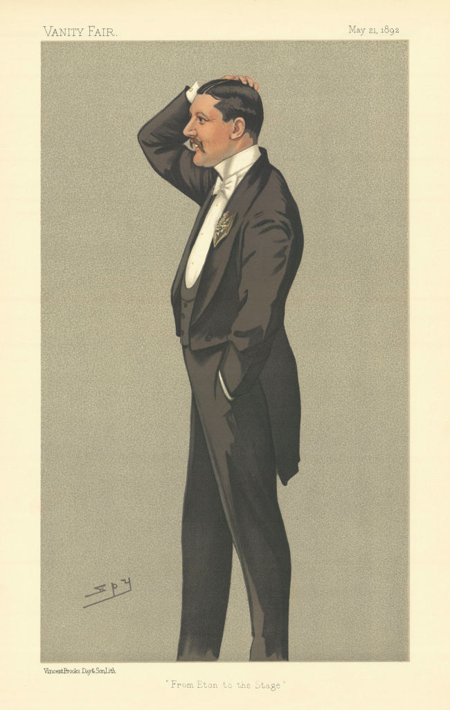 VANITY FAIR SPY CARTOON Charles Hawtrey 'From Eton to the Stage' Theatre 1892