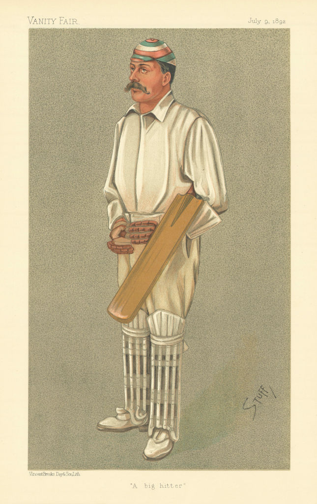 VANITY FAIR SPY CARTOON Andrew Stoddart 'A big hitter' Cricket. By STUFF 1892