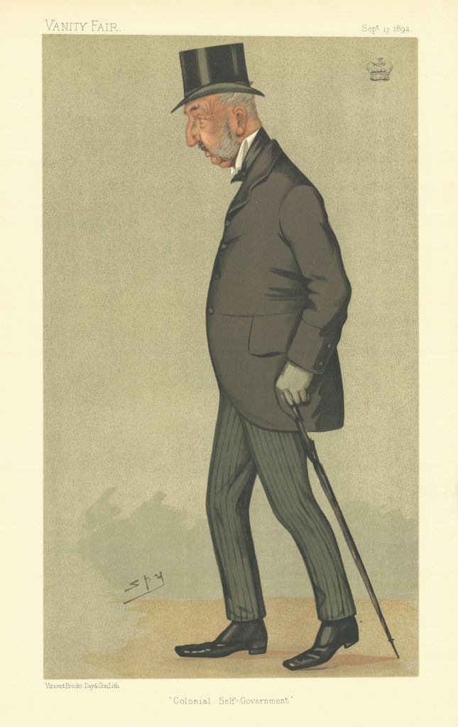 VANITY FAIR SPY CARTOON Lord Norton 'Colonial Self-Government' Staffs 1892