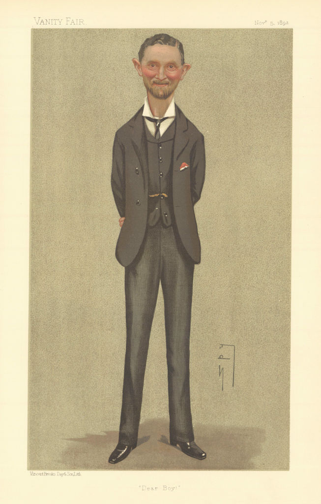 VANITY FAIR SPY CARTOON Kenneth Howard 'Dear Boy'. Lord Effingham's brother 1892