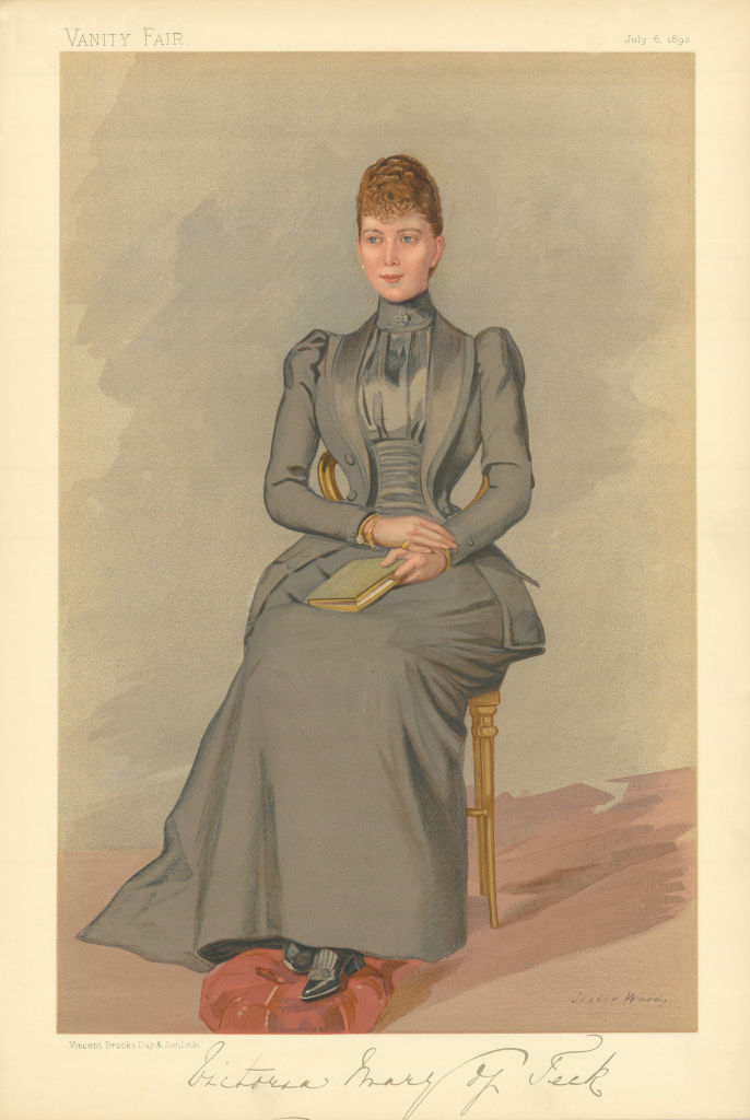 VANITY FAIR SPY CARTOON HSH the Princess Victoria Mary of Teck. Ladies 1893