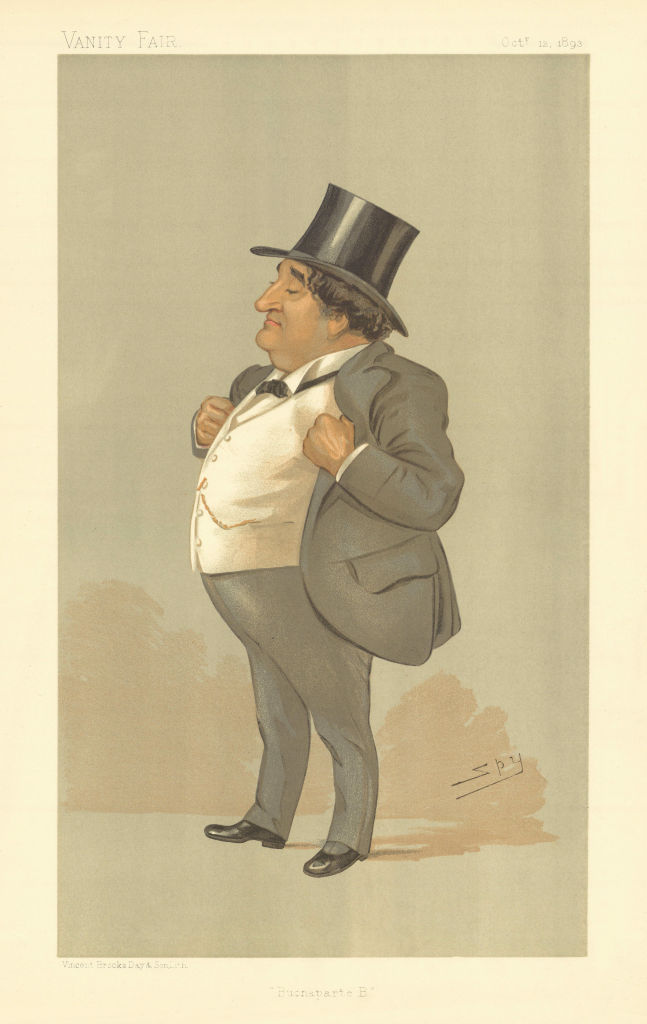 VANITY FAIR SPY CARTOON Thomas Henry Bolton 'Buonaparte B' London 1893 print