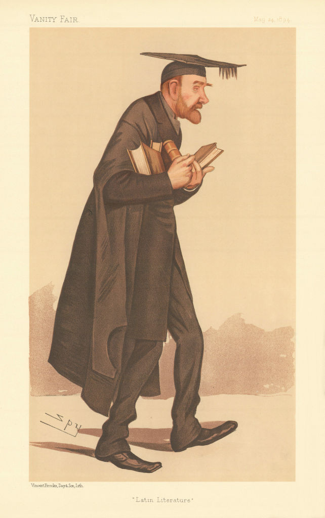 VANITY FAIR SPY CARTOON Robinson Ellis 'Latin Literature' Academics 1894 print