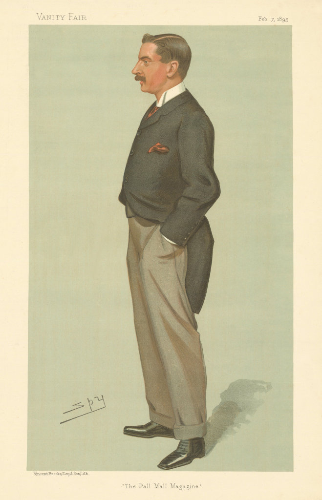VANITY FAIR SPY CARTOON Frederick Spencer Hamilton 'The Pall Mall Magazine' 1895