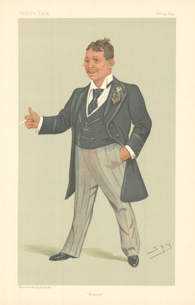 VANITY FAIR SPY CARTOON 'Barney' Barnato. South African Randlord. Mining 1895
