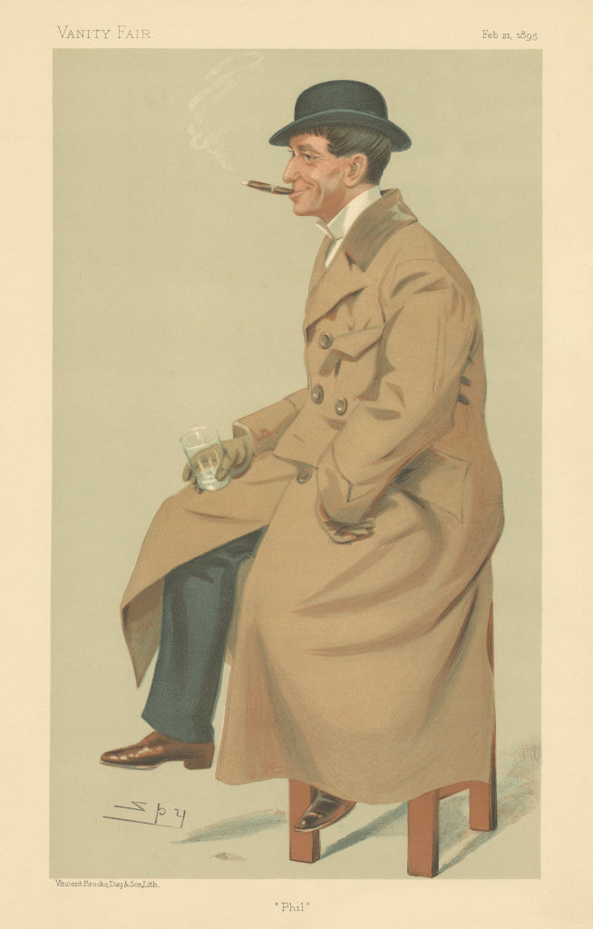 VANITY FAIR SPY CARTOON Philip William May. 'Phil'. Artist. Caricaturist 1895