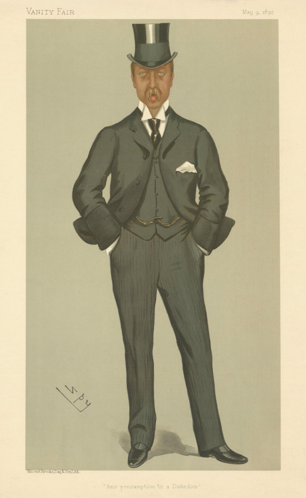 VANITY FAIR SPY CARTOON Victor Cavendish 'heir presumptive to a Dukedom' 1895
