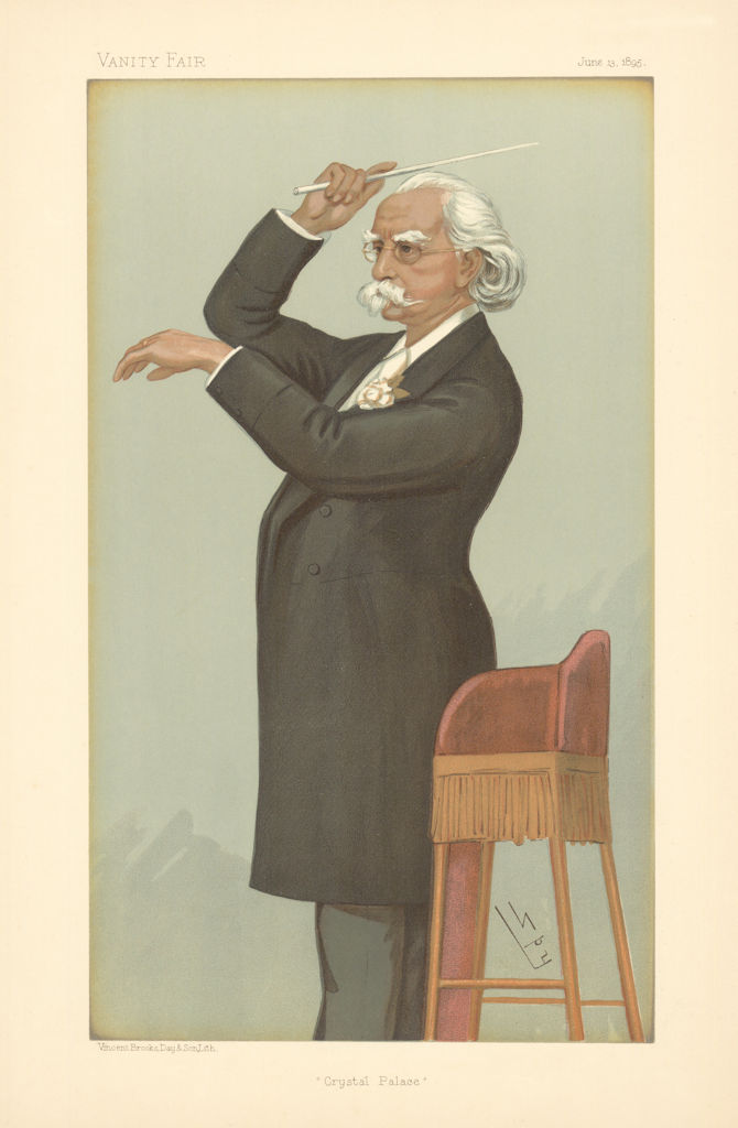 VANITY FAIR SPY CARTOON August Friedrich Manns 'Crystal Palace' Music 1895