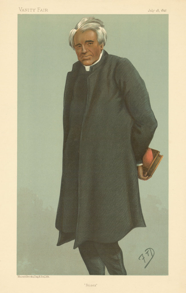 Associate Product VANITY FAIR SPY CARTOON Dean Samuel Hole of Rochester 'Roses' Clergy. FTD 1895