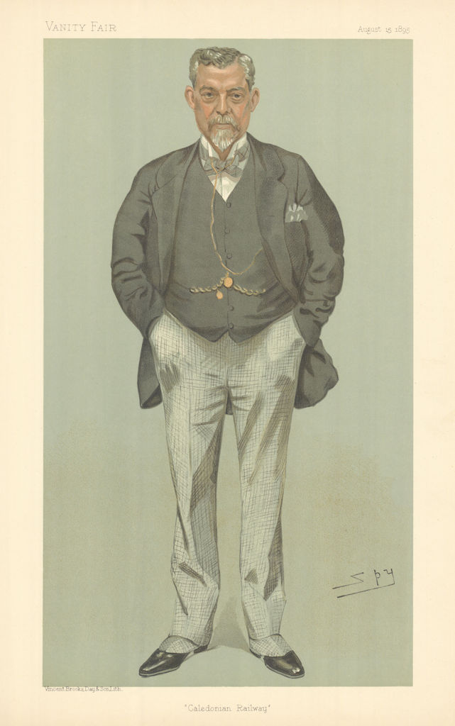 VANITY FAIR SPY CARTOON James Thompson 'Caledonian Railway'. Scotland 1895