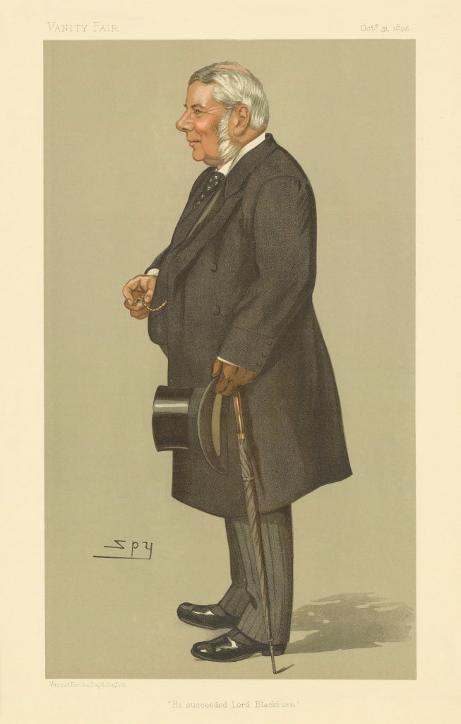 VANITY FAIR SPY CARTOON Edward Macnaghten 'He succeeded Lord Blackburn' 1895