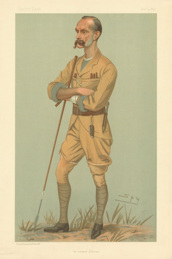 VANITY FAIR SPY CARTOON Capt Frederick Lugard 'An earnest African' Military 1895
