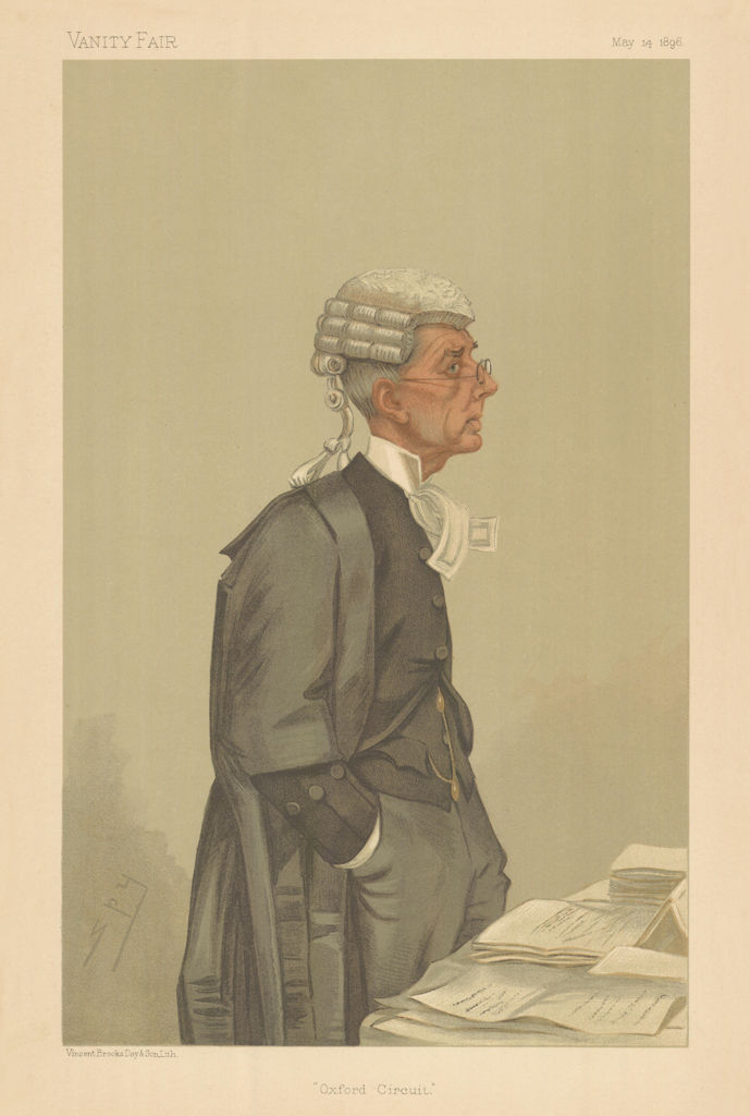 Associate Product VANITY FAIR SPY CARTOON Arthur Richard Jelf QC 'Oxford Circuit' Lawyer 1896