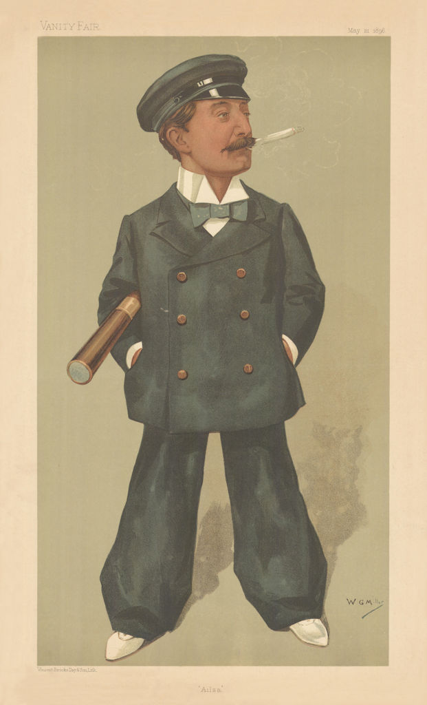 Associate Product VANITY FAIR SPY CARTOON Mr Andrew Barclay Walker 'Ailsa' Yachting 1896 print